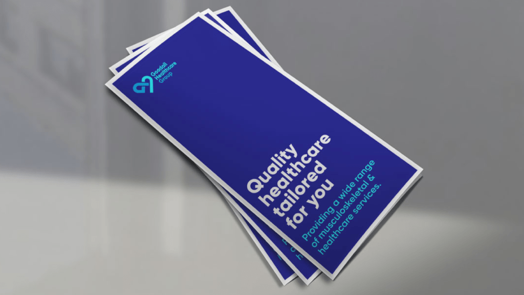Design concept for branded and printed leaflets.
